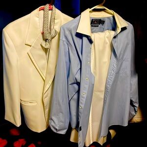 A three piece Steve petix suit that was  wore once